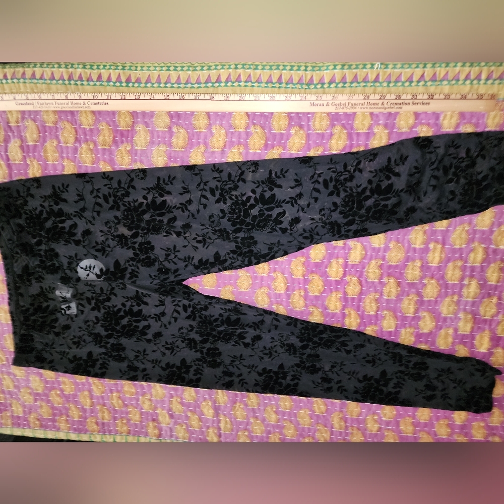 XL Sheer black lace pants